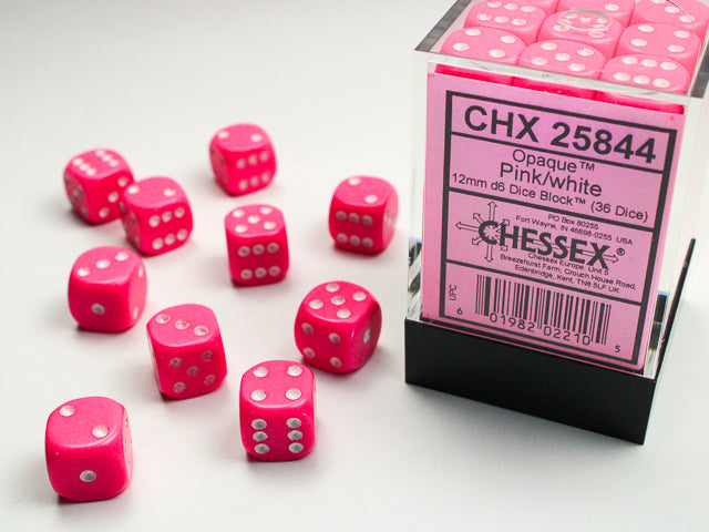 Chessex: 12mm 36D6 Dice Block - Opaque