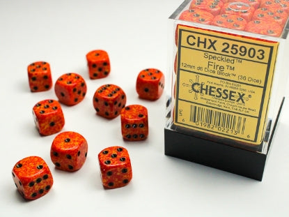 Chessex: 12mm 36D6 Dice Block - Speckled