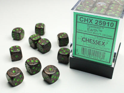 Chessex: 12mm 36D6 Dice Block - Speckled