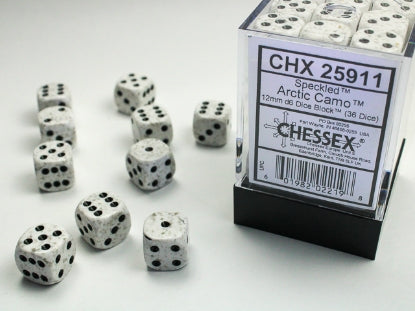 Chessex: 12mm 36D6 Dice Block - Speckled