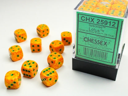 Chessex: 12mm 36D6 Dice Block - Speckled