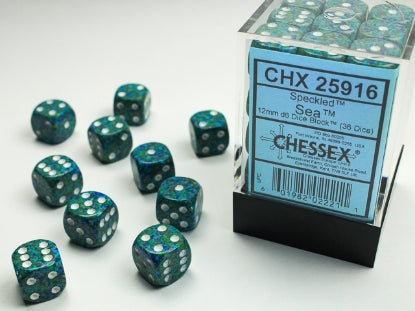 Chessex: 12mm 36D6 Dice Block - Speckled