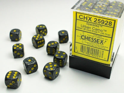 Chessex: 12mm 36D6 Dice Block - Speckled