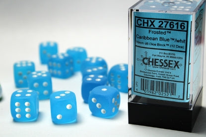 Chessex: 16mm 12D6 Dice Block - Frosted