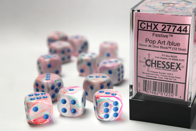 Chessex: 16mm 12D6 Dice Block - Festive