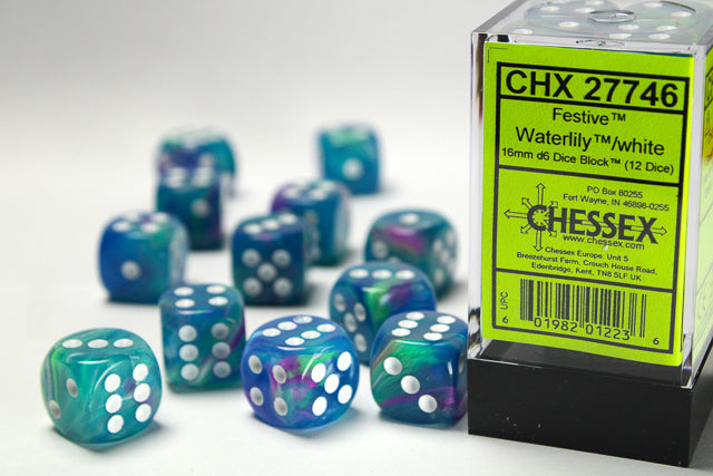 Chessex: 16mm 12D6 Dice Block - Festive