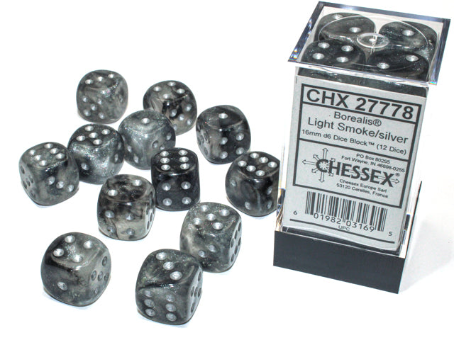 Chessex: 16mm 12D6 Dice Block - Borealis