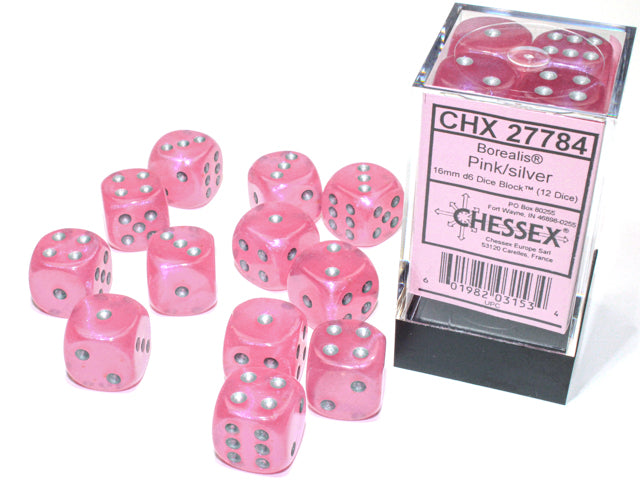 Chessex: 16mm 12D6 Dice Block - Borealis