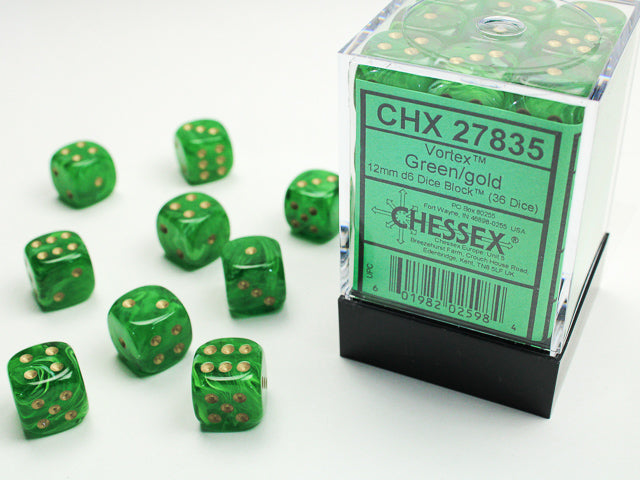 Chessex: 12mm 36D6 Dice Block - Vortex
