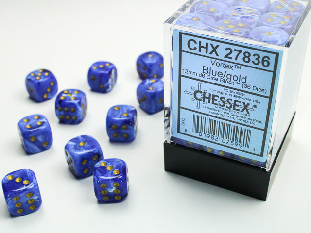Chessex: 12mm 36D6 Dice Block - Vortex