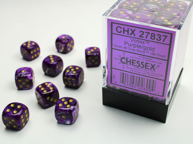 Chessex: 12mm 36D6 Dice Block - Vortex