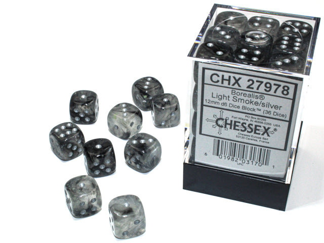 Chessex: 12mm 36D6 Dice Block - Borealis