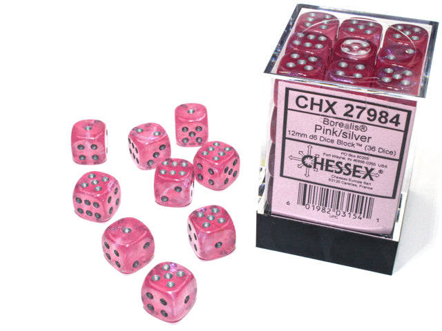 Chessex: 12mm 36D6 Dice Block - Borealis