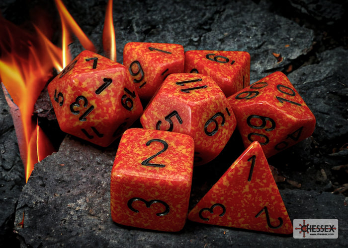 Chessex: Polyhedral 7-Dice Set - Speckled