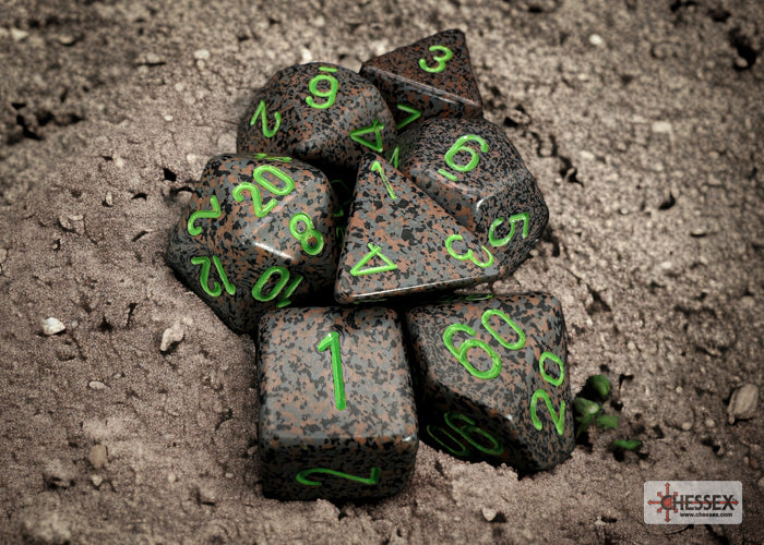 Chessex: Polyhedral 7-Dice Set - Speckled