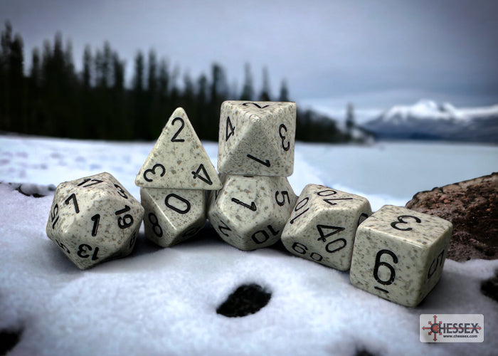 Chessex: Polyhedral 7-Dice Set - Speckled
