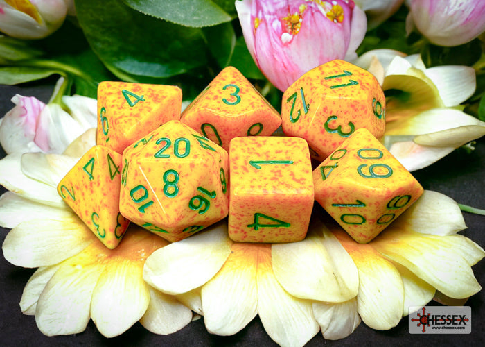 Chessex: Polyhedral 7-Dice Set - Speckled