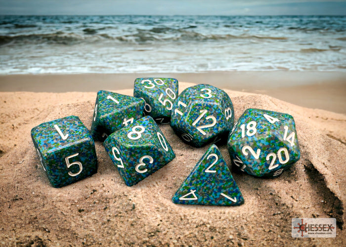 Chessex: Polyhedral 7-Dice Set - Speckled