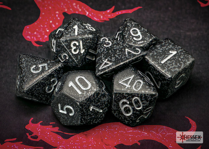 Chessex: Polyhedral 7-Dice Set - Speckled