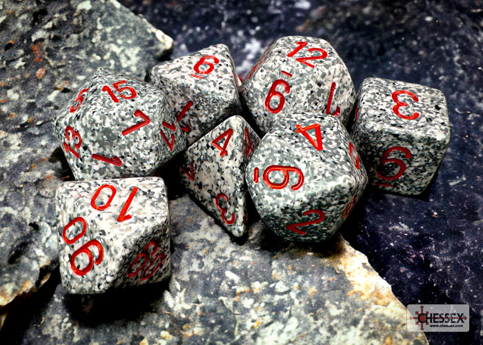 Chessex: Polyhedral 7-Dice Set - Speckled