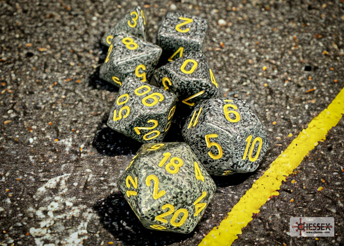 Chessex: Polyhedral 7-Dice Set - Speckled