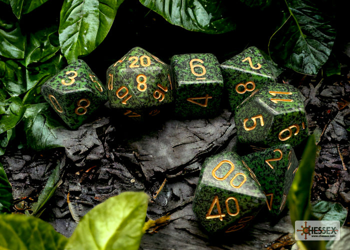 Chessex: Polyhedral 7-Dice Set - Speckled