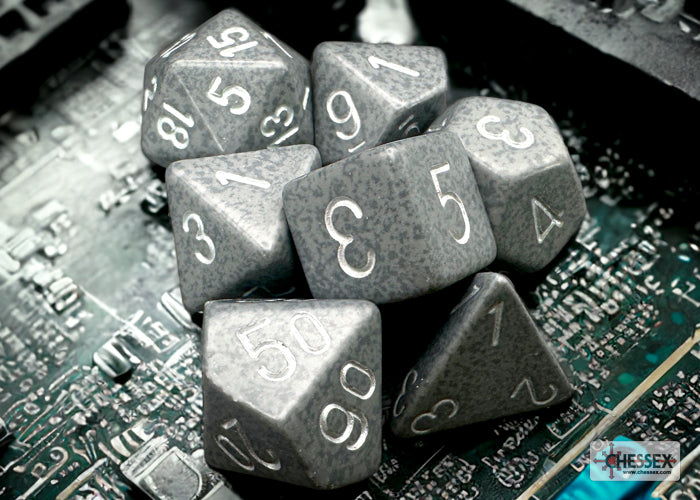 Chessex: Polyhedral 7-Dice Set - Speckled
