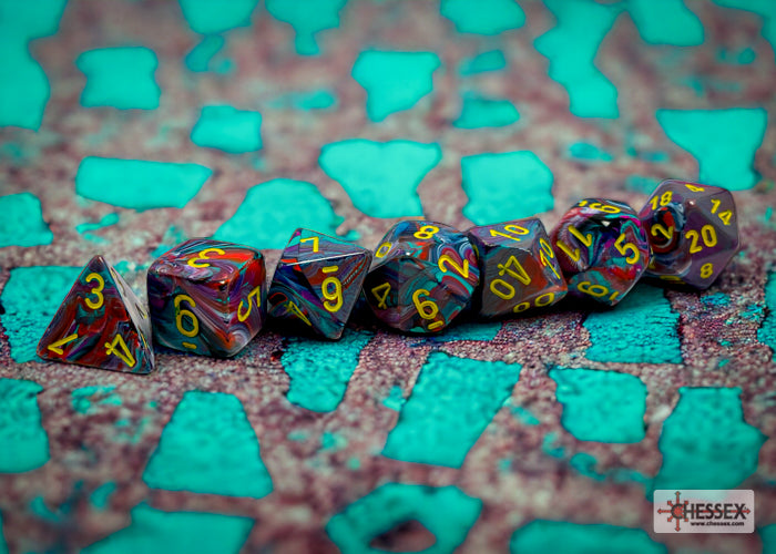 Chessex: Polyhedral 7-Dice Set - Festive