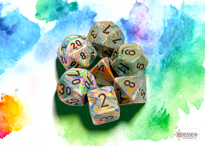 Chessex: Polyhedral 7-Dice Set - Festive