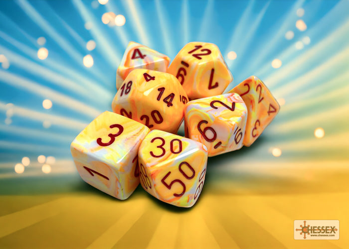 Chessex: Polyhedral 7-Dice Set - Festive