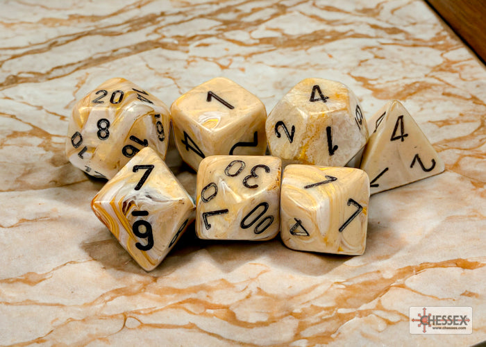 Chessex: Polyhedral 7-Dice Set - Marble