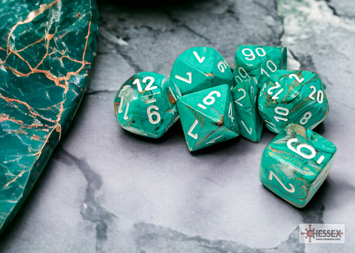 Chessex: Polyhedral 7-Dice Set - Marble