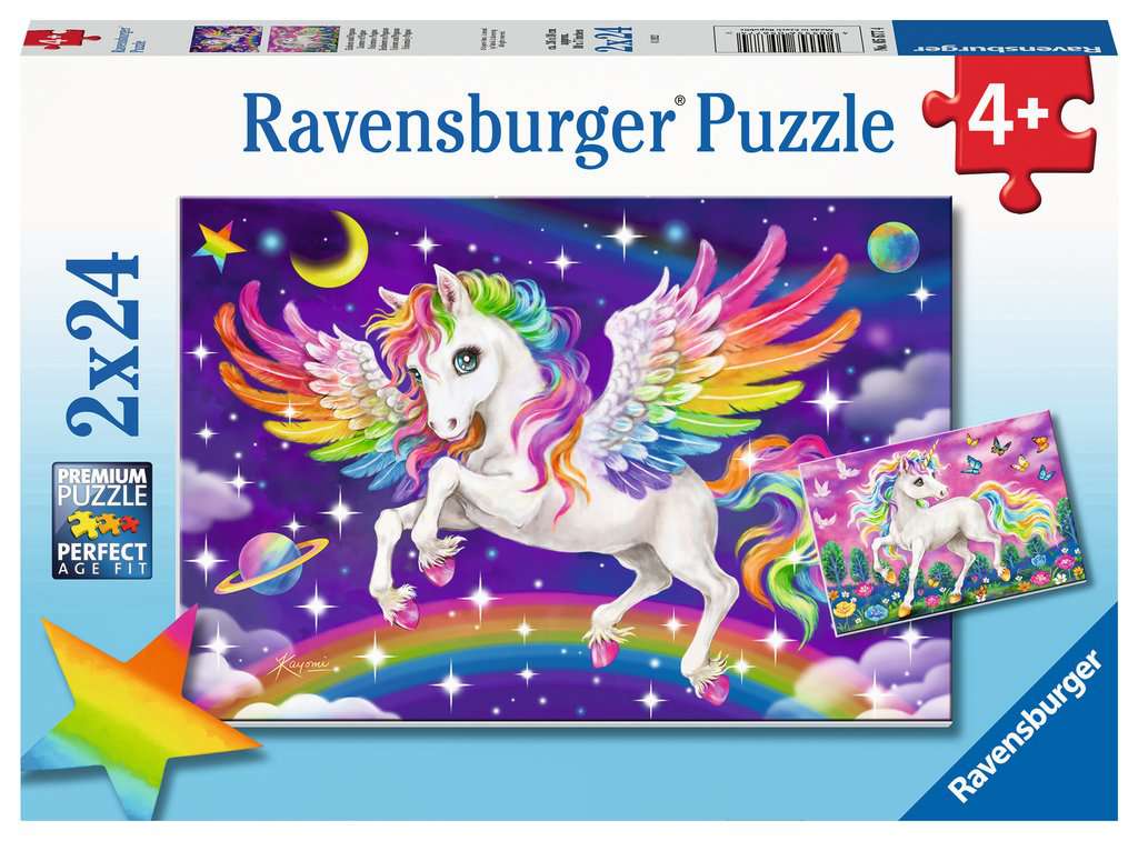 Unicorns & Pegasus 2x24 pc
 Puzzle