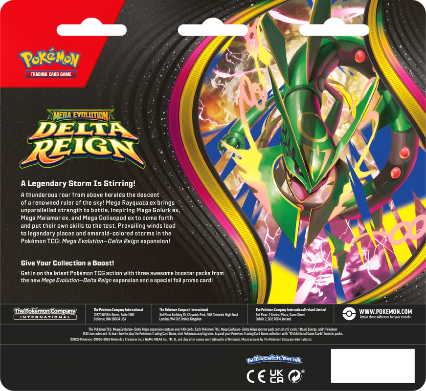 Pokemon ME06 Delta Reign - 3pk Blister **Pre-Order**