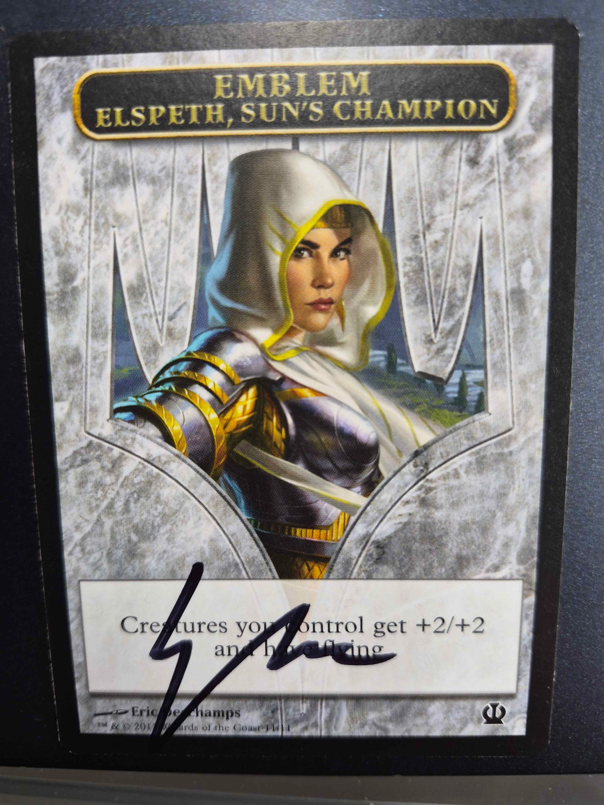 Emblem - Elspeth, Sun's Champion [THS - 11] - Autographed