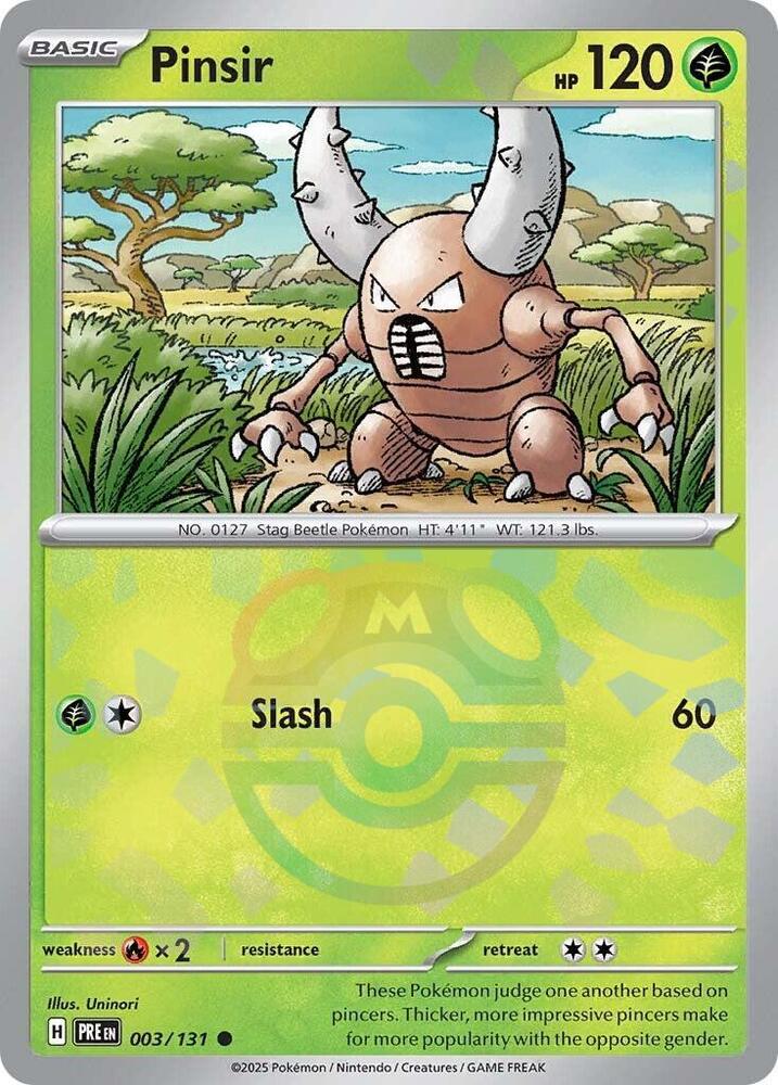 Pinsir (Master Ball) - Prismatic Evolutions (PRE) - 003/131