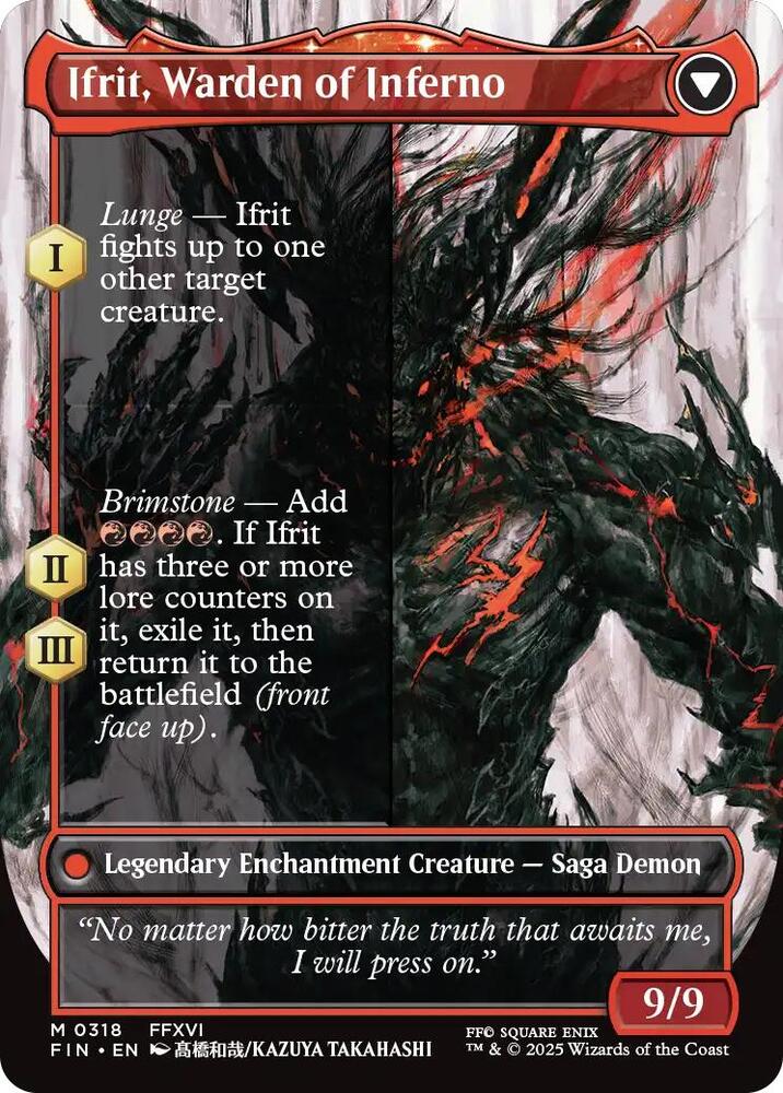 Clive, Ifrit's Dominant (0318) (Borderless) (Back)