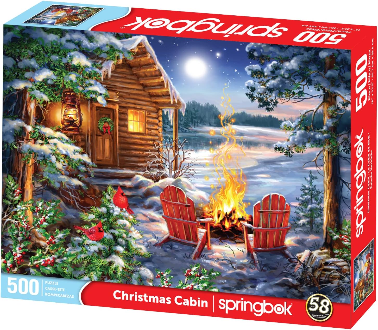 Christmas Cabin 500 Piece Puzzle