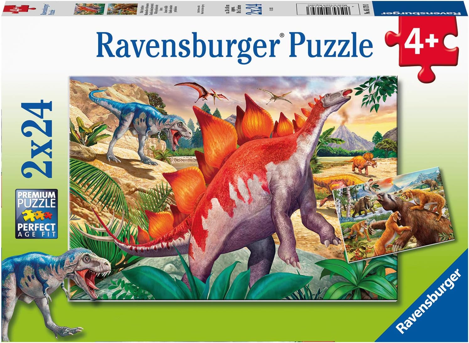 Jurassic Wildlife 2 x 24 pc Puzzle