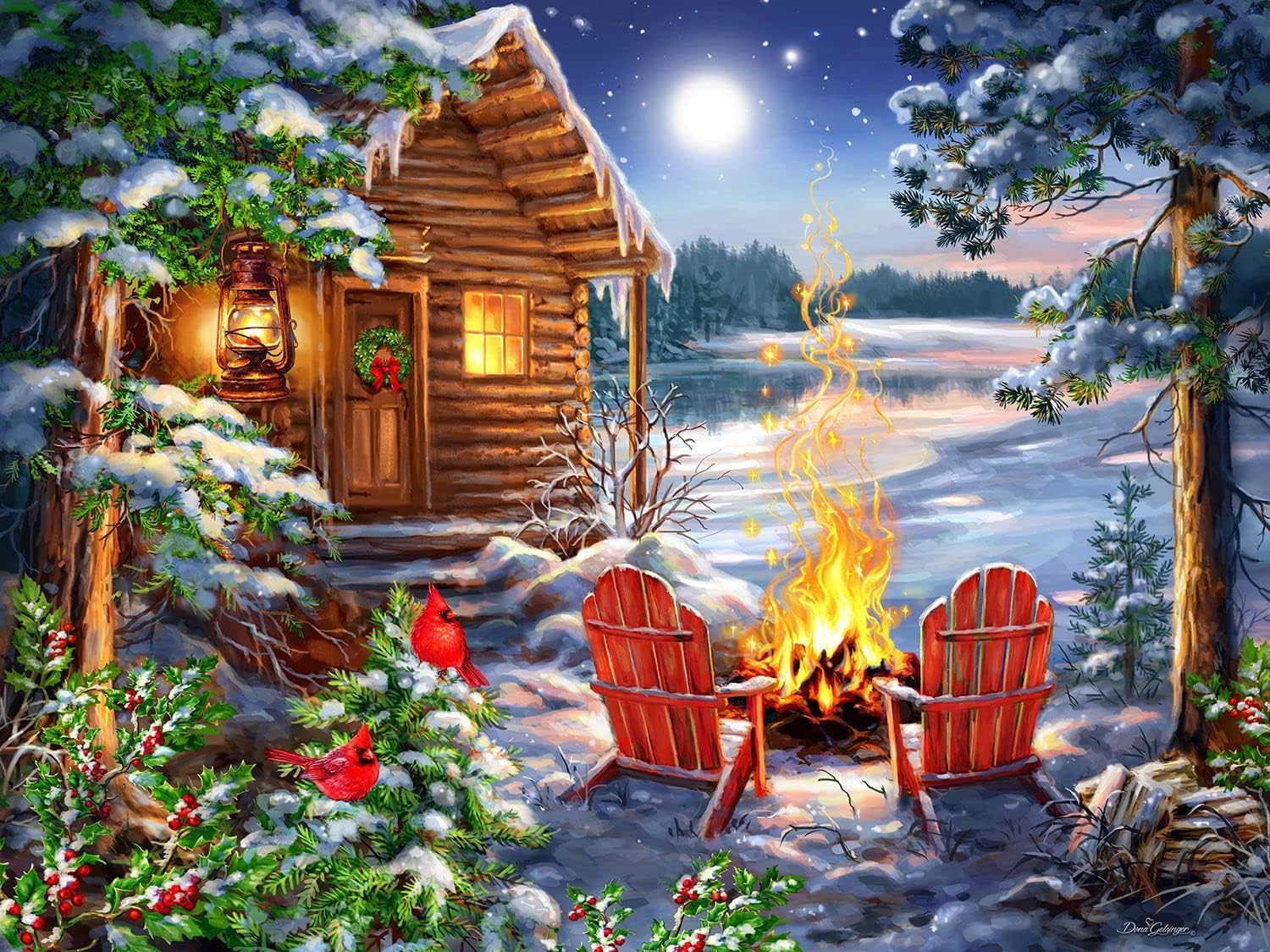 Christmas Cabin 500 Piece Puzzle