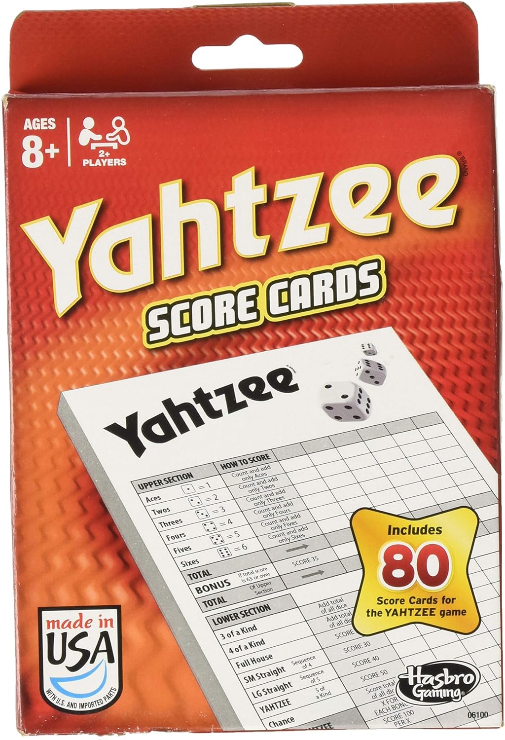 Yahtzee Scorecards