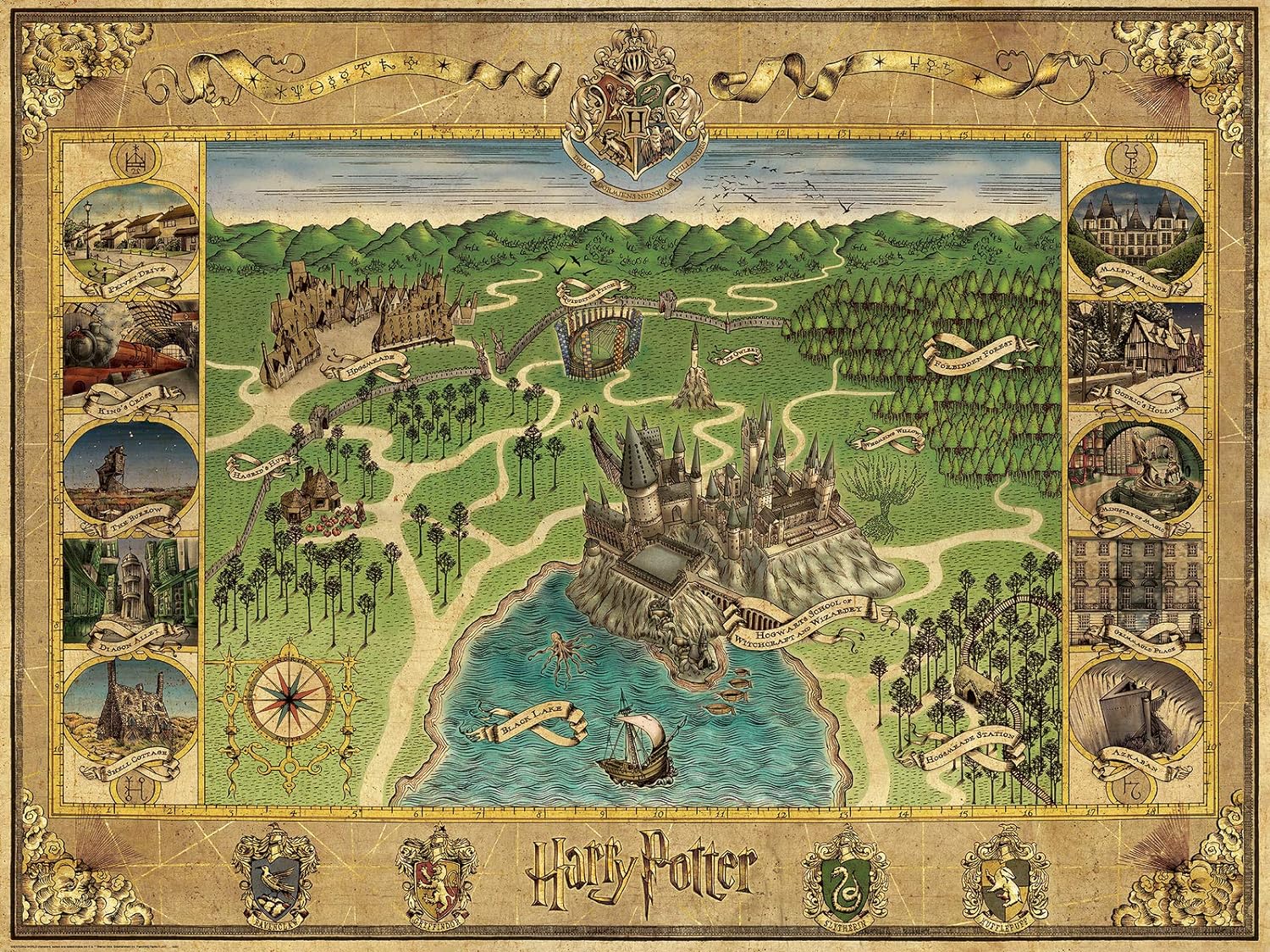 Hogwarts Map 1500