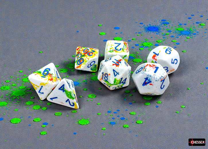 Chessex: Polyhedral 7-Dice Set - Brush