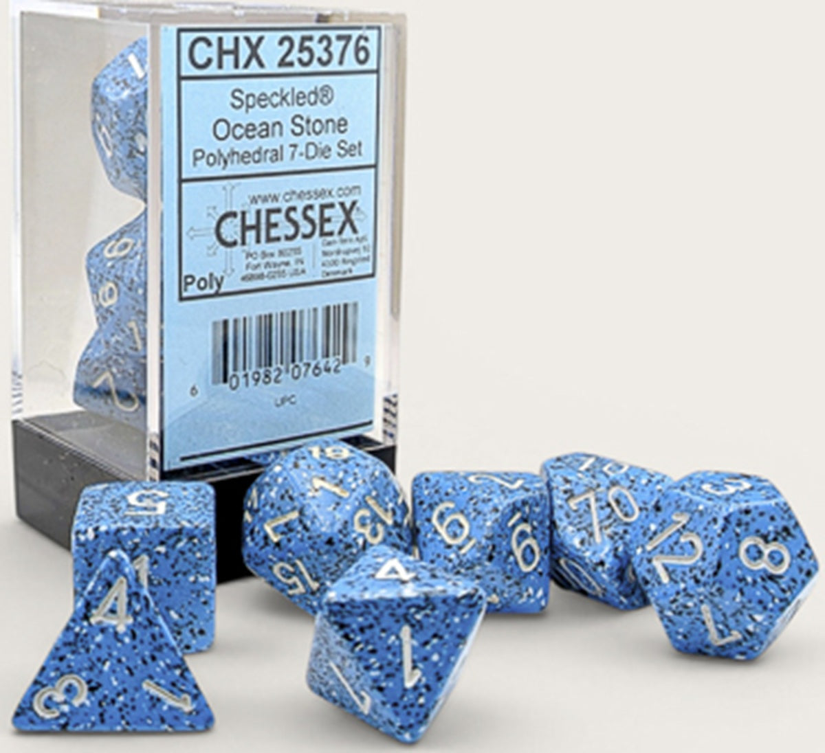Chessex: Polyhedral 7-Dice Set - Speckled **Pre-Order**