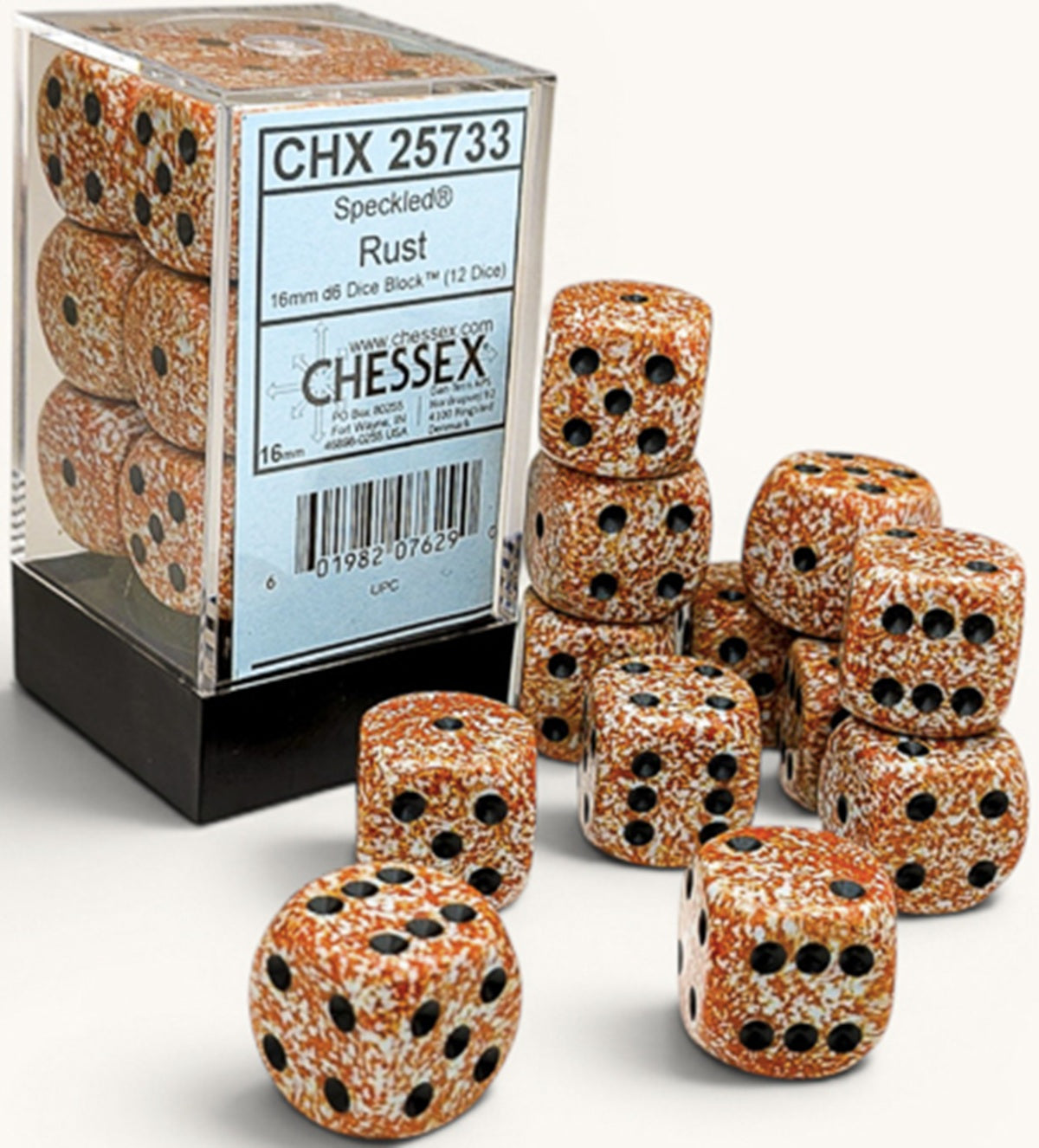 Chessex: 16mm 12D6 Dice Block - Speckled **Pre-Order**