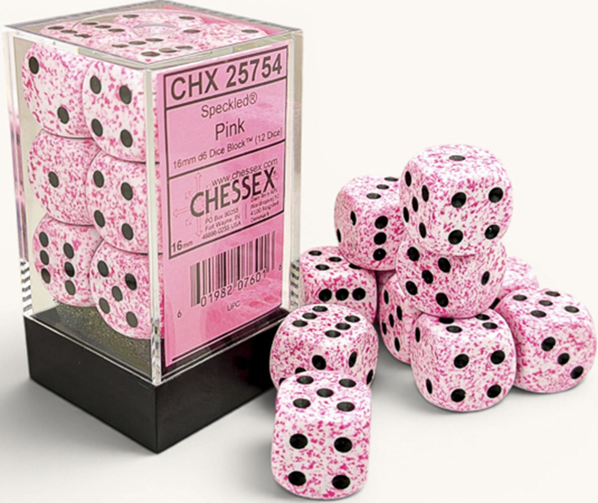 Chessex: 16mm 12D6 Dice Block - Speckled **Pre-Order**
