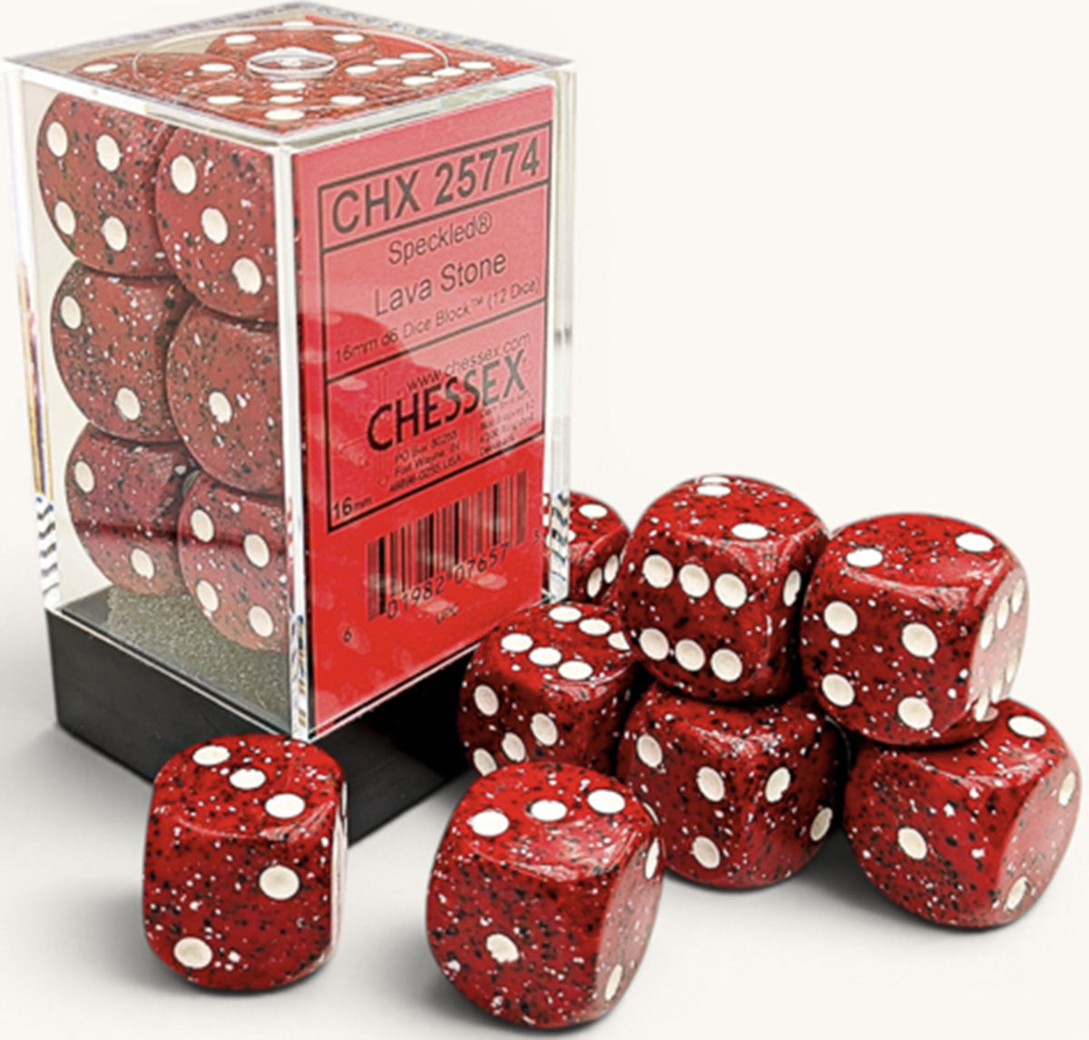 Chessex: 16mm 12D6 Dice Block - Speckled **Pre-Order**