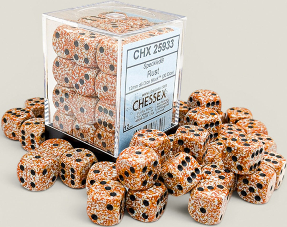 Chessex: 12mm 36D6 Dice Block - Speckled **Pre-Order**