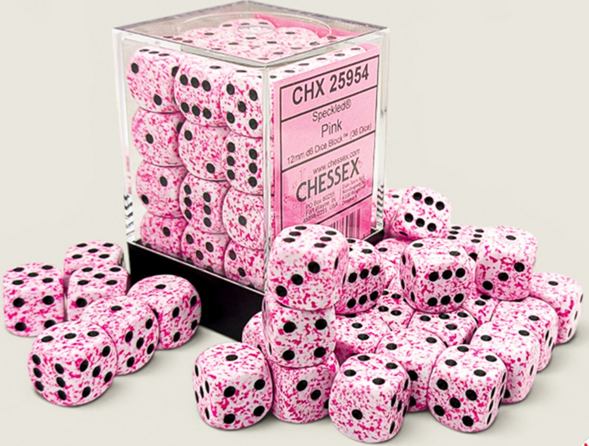 Chessex: 12mm 36D6 Dice Block - Speckled **Pre-Order**