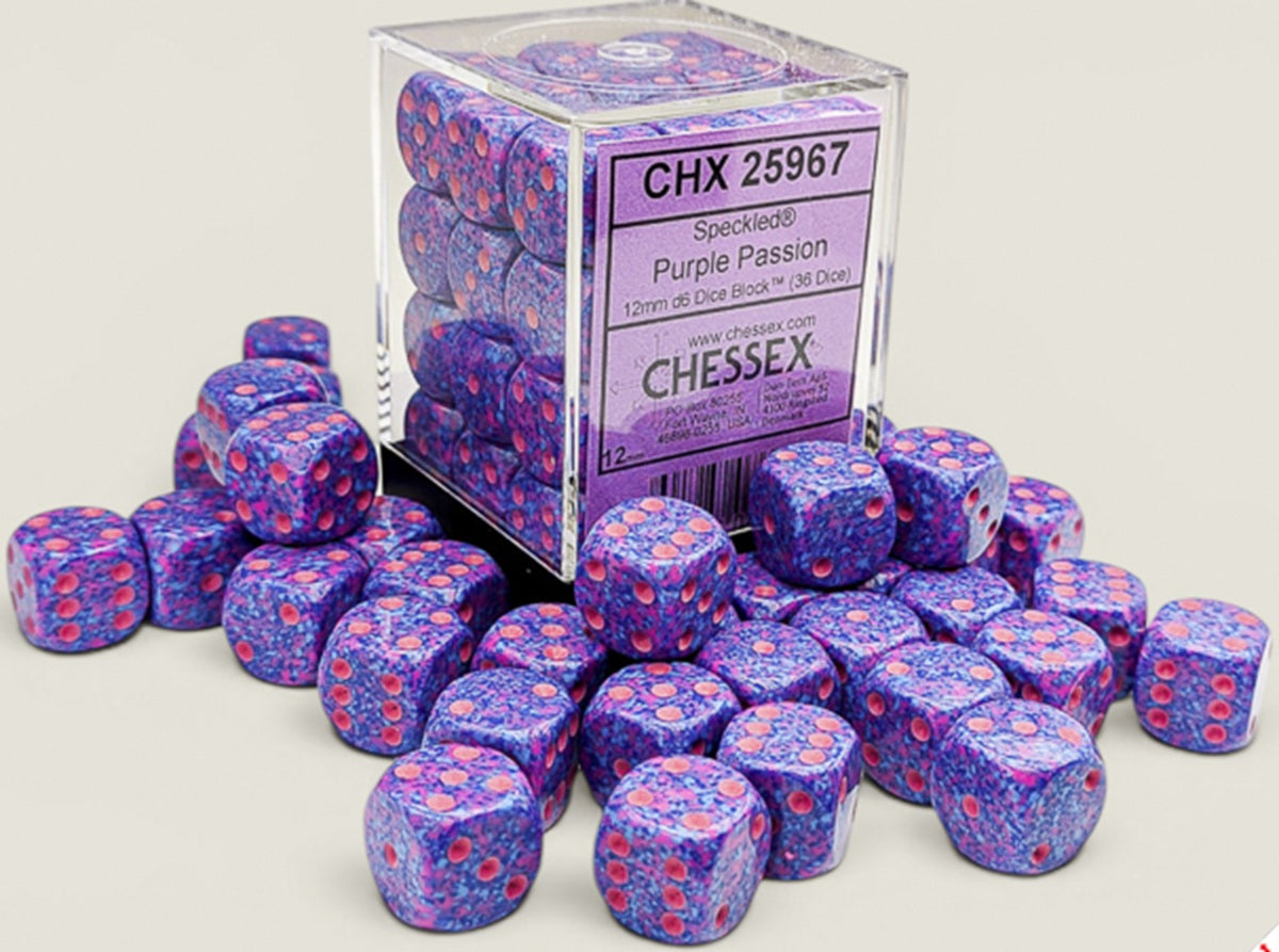 Chessex: 12mm 36D6 Dice Block - Speckled **Pre-Order**